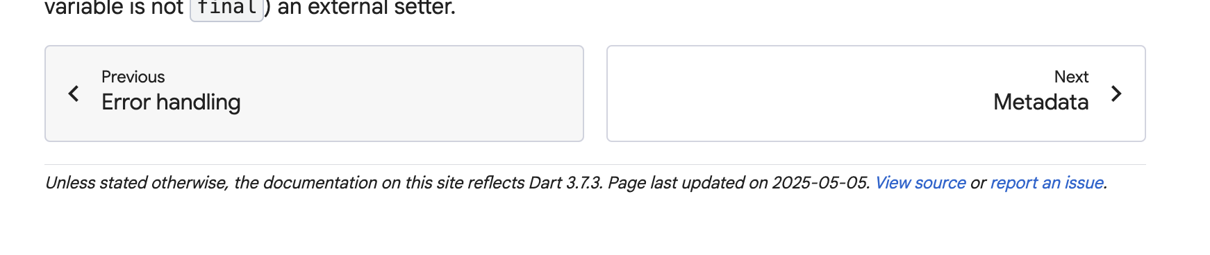 New page buttons
