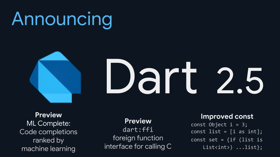 Announcing Dart 2.5: Super-charged development