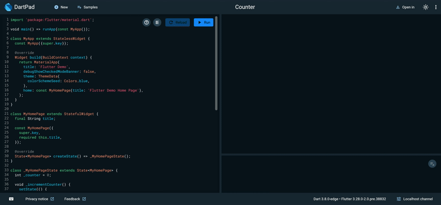 Dart stateful hot reload for web