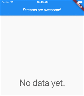 A simple Flutter app that displays data from a stream
