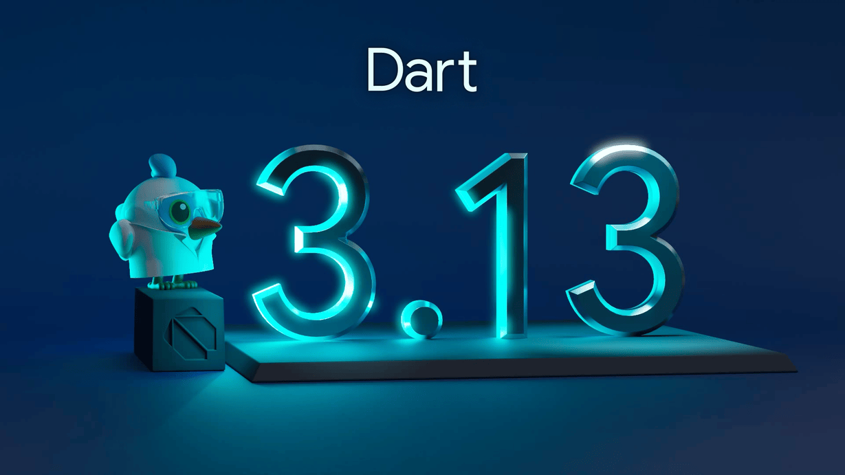Dart 3.13 release banner animation with the Dart logo.